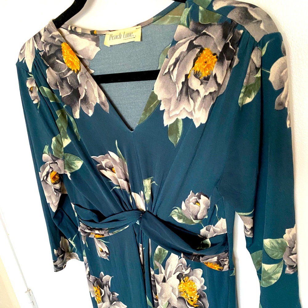 beautiful peach love floral dress